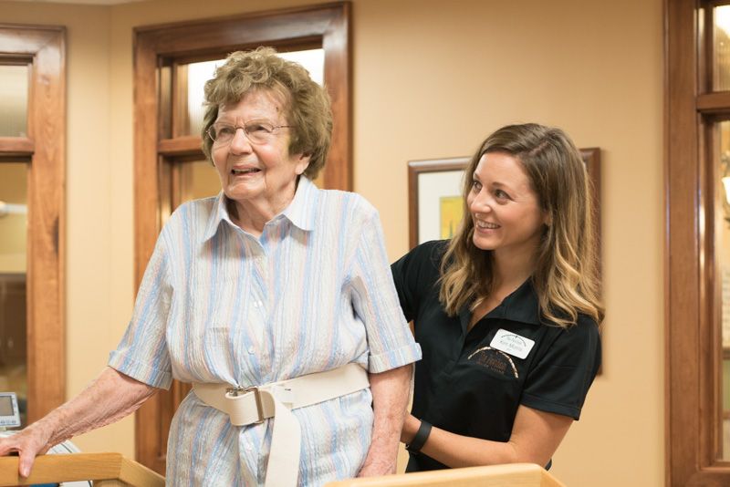 Skilled nurses at Pavilion work with residents